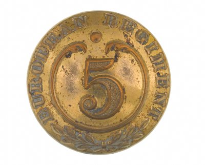Button, andre rekker, 5. Bengal European Regiment, 1858-1860 av English School