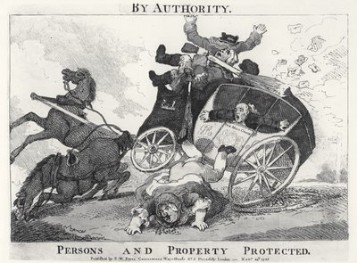 Etter autoritet. Personer og eiendom beskyttet, pub. av S.W. Fores, 1785 av English School