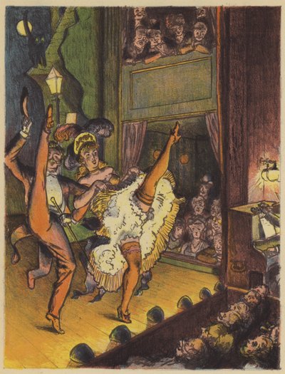 Cabaret Can-Can (fargelitografi) av English School
