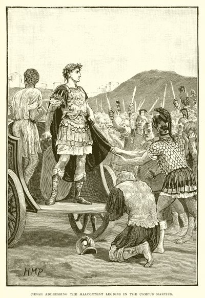 Caesar henvender seg til Malcontent-legionene på Campus Martius av English School