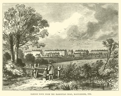 Camden Town von der Hampstead Road, Marylebone von English School