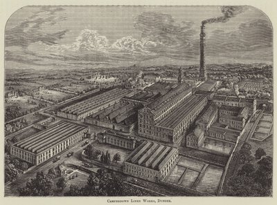 Camperdown Linen Works, Dundee (gravering) av English School