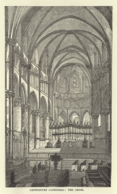 Canterbury Cathedral, koret av English School