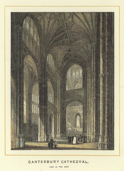 Canterbury Cathedral, utsikt i skipet av English School