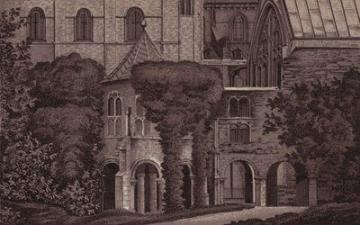 Canterbury: The Babtistry (litho) av English School