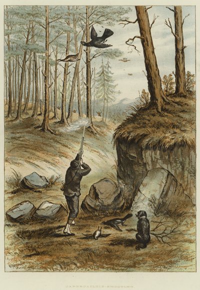 Tiurskyting (chromolitho) av English School