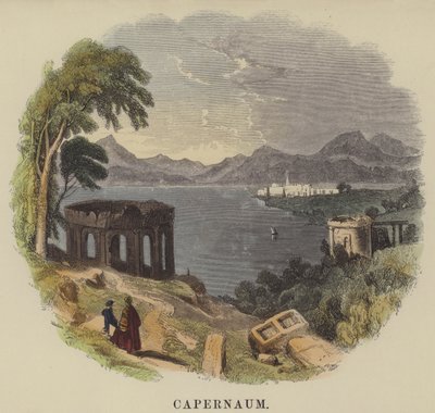 Kapernaum (farget gravering) av English School