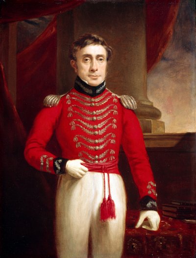 Kaptein David Leighton (1774–1860) 4. regiment innfødt infanteri, ca. 1804 av English School