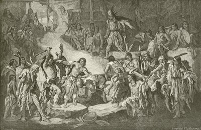 Kaptein Smith reddet av Pocahontas av English School