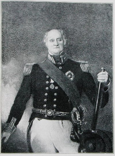 Kaptein Thomas Masterman Hardy (1769-1839) (gravering) av English School