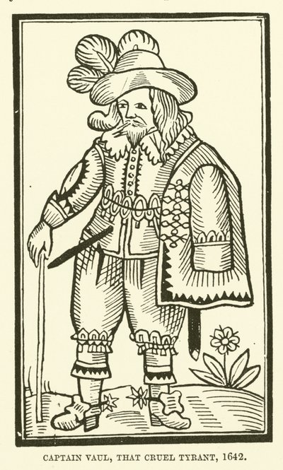 Kaptein Vaul, den grusomme tyrannen, 1642 av English School