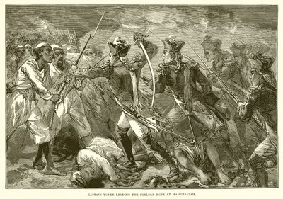 Captain Yorke führt die Verzweifelten in Masulipatam (1759) von English School