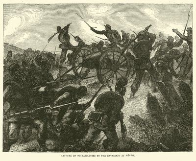 Fangst av Mitrailleuses av bayerne i Worth, august 1870 av English School