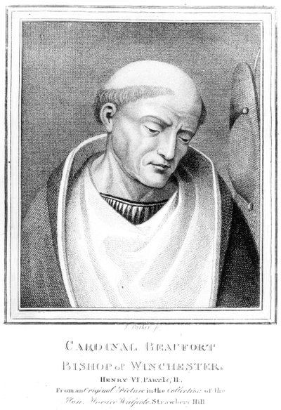 Kardinal Henry Beaufort, biskop av Winchester, gravert av J. Parker, 1791 av English School