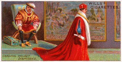 Kardinal Wolsey ble avskjediget av kong Henry VIII av English School