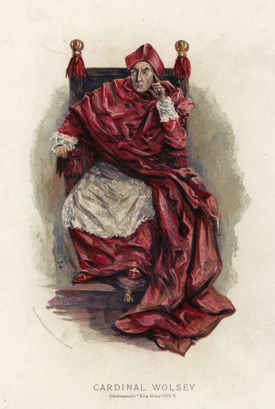 Kardinal Wolsey, fra Shakespeares kong Henry VIII av English School