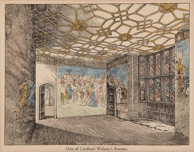 Kardinal Wolseys rom (håndfarget litho) av English School