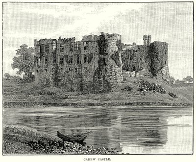 Carew Castle (gravering) av English School