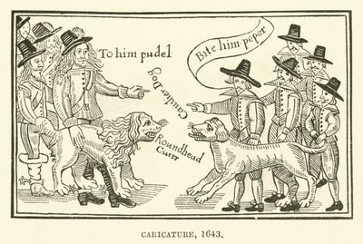 Karikatur, 1643 av English School