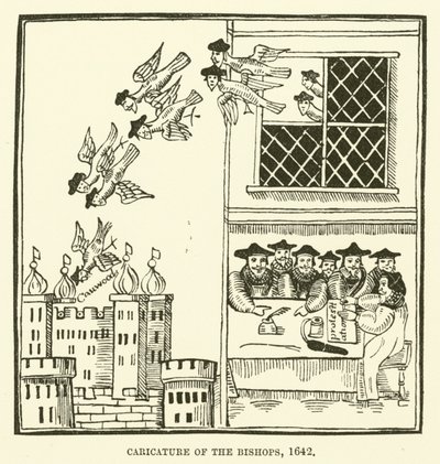 Karikatur av biskopene, 1642 av English School