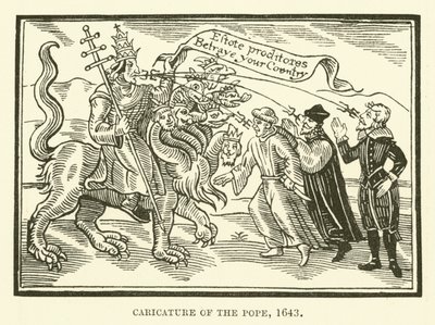 Karikatur av paven av English School