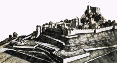 Carisbrooke Castle auf der Isle of Wight von English School