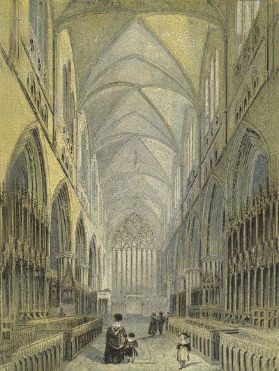 Carlisle katedral, utsikt over koret av English School