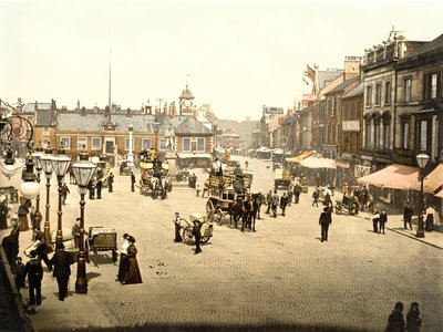 Carlisle Market Place (håndfarget bilde) av English School