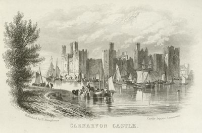 Carnarvon Castle, Nord-Wales av English School