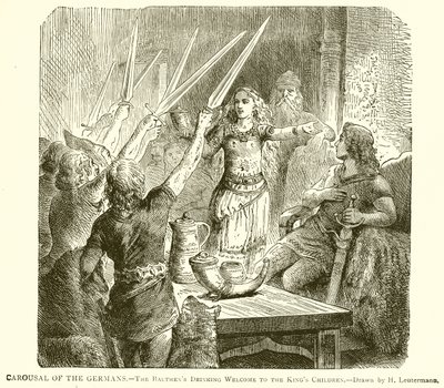 Carousal of the Germans.--The Balthens Drinking Welcome to the Kings Children av English School