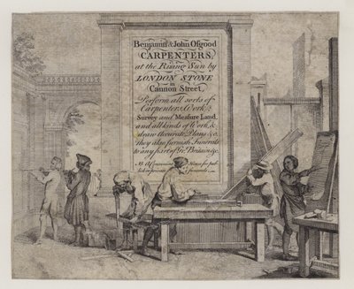 Snekkere, Benjamin og John Osgood, handelskort av English School