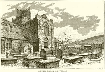 Cartmel kirke og landsby av English School