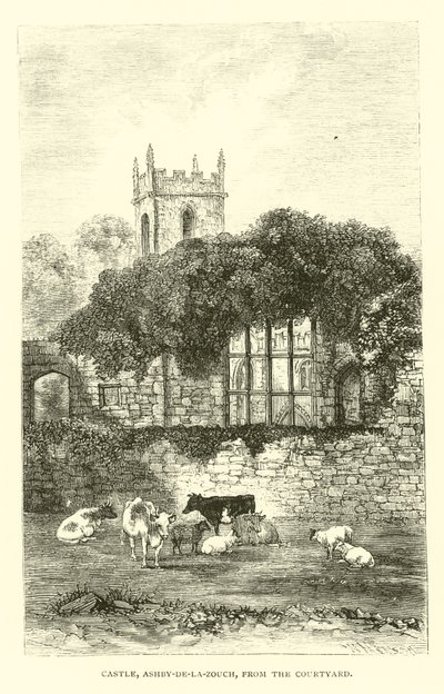 Castle, Ashby-de-la-Zouch, fra gårdsplassen av English School