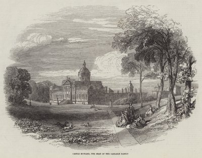 Castle Howard, setet til Carlisle-familien (gravering) av English School