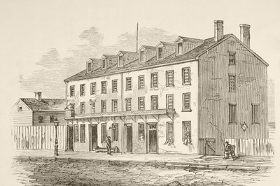 Castle Thunder, Richmon, Virginia (litho) av English School