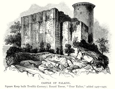 Falaise-slottet (gravering) av English School