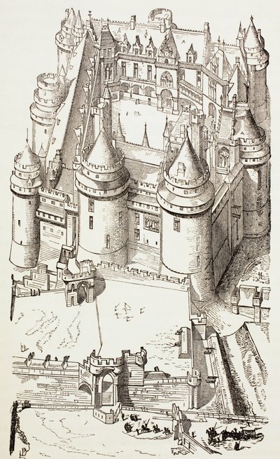 Castle of Pierrefonds, Frankrike, ca. 1880 av English School