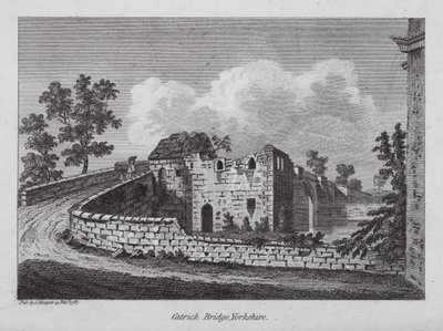 Catrick Bridge, Yorkshire (gravering) av English School