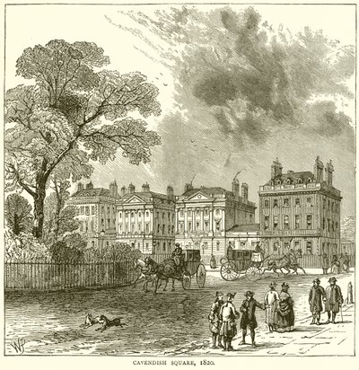 Cavendish Square, 1820 av English School