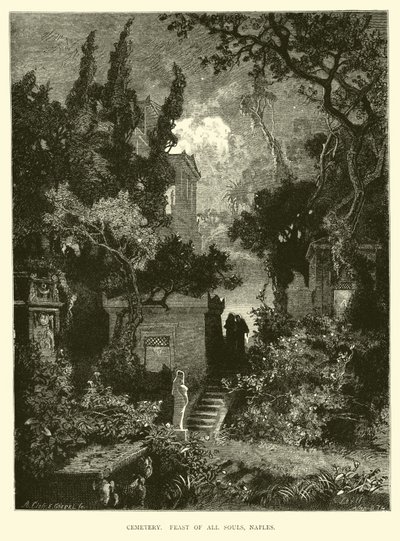 Kirkegård, alle sjelers fest, Napoli av English School