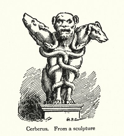 Cerberus (litho) av English School