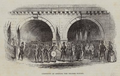 Seremoni for åpning av Thames Tunnel, 1843 av English School