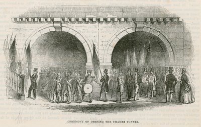 Seremoni for åpningen av Thames Tunnel av English School