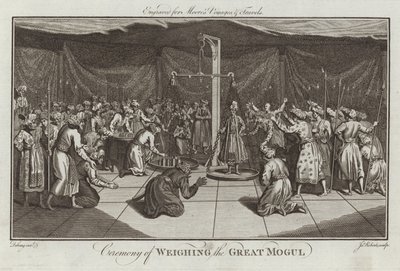 Zeremonie des Wiegens des Großen Moguls von English School