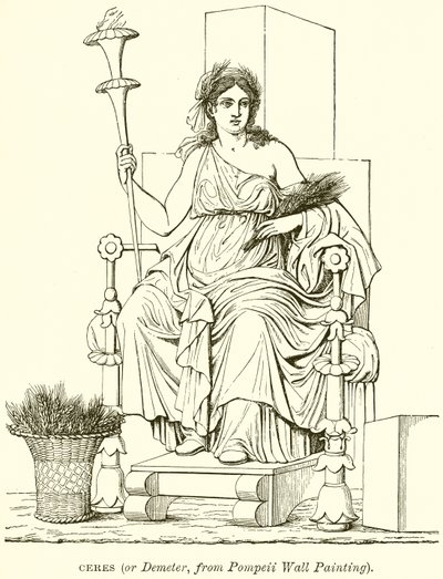 Ceres (eller Demeter, fra Pompeii veggmaleri) av English School