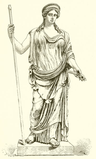 Ceres funnet i Ostia i 1856. (Vatikanets museum) av English School