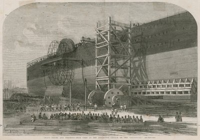 Kjedetrommer og kontrollutstyr brukt ved forsøket på utskyting av Leviathan av English School