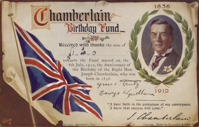 Chamberlain bursdagsfond av English School