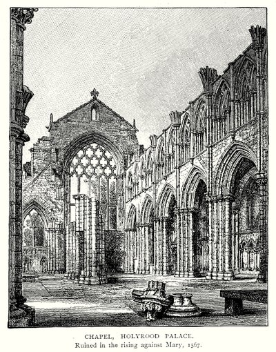 Kapell, Holyrood Palace (gravering) av English School