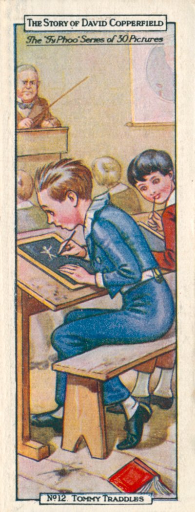 Karakterer fra David Copperfield: Tommy Traddles (fargelitografi) av English School
